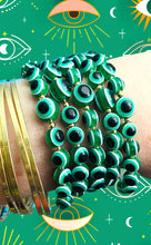 Load image into Gallery viewer, Blue Evil Eye Bracelet 18K Gold Filled