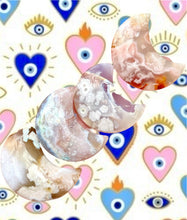 Load image into Gallery viewer, Flower Agate Crescent Moon