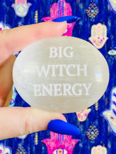 Load image into Gallery viewer, Big Witch Energy Selenite Palm Stone