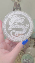 Load and play video in Gallery viewer, Lucky Dragon Selenite Charging Plate