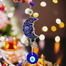 Load and play video in Gallery viewer, Crescent Moon Evil Eye Amulet