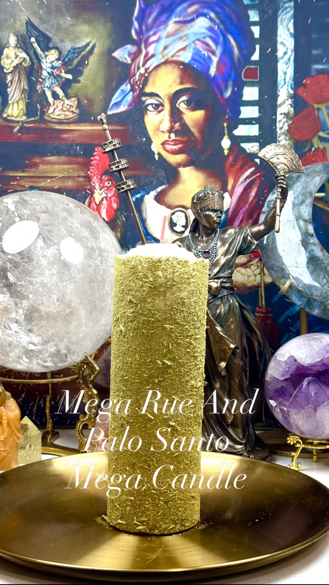 Mega Rue And Palo Santo Candle