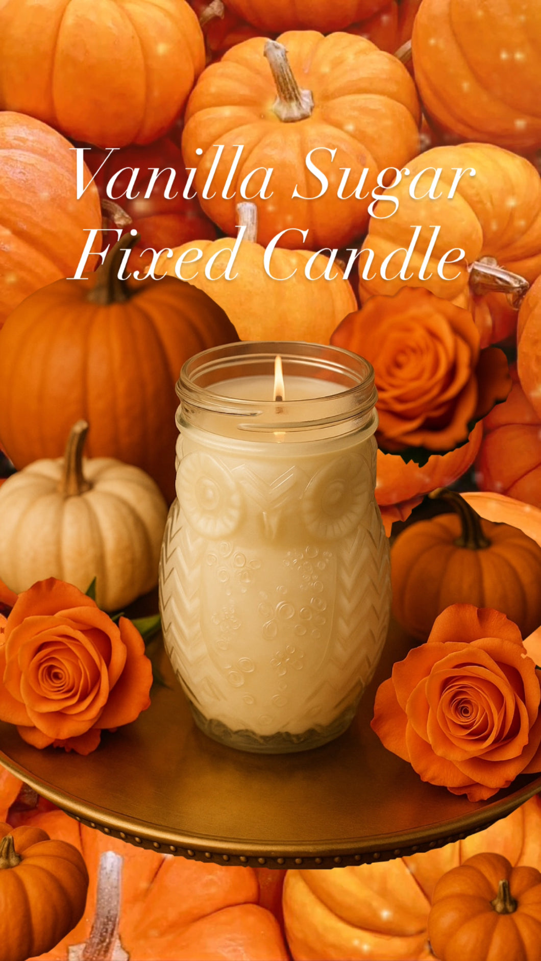 Vanilla Sugar Fixed Candle In Glass Owl