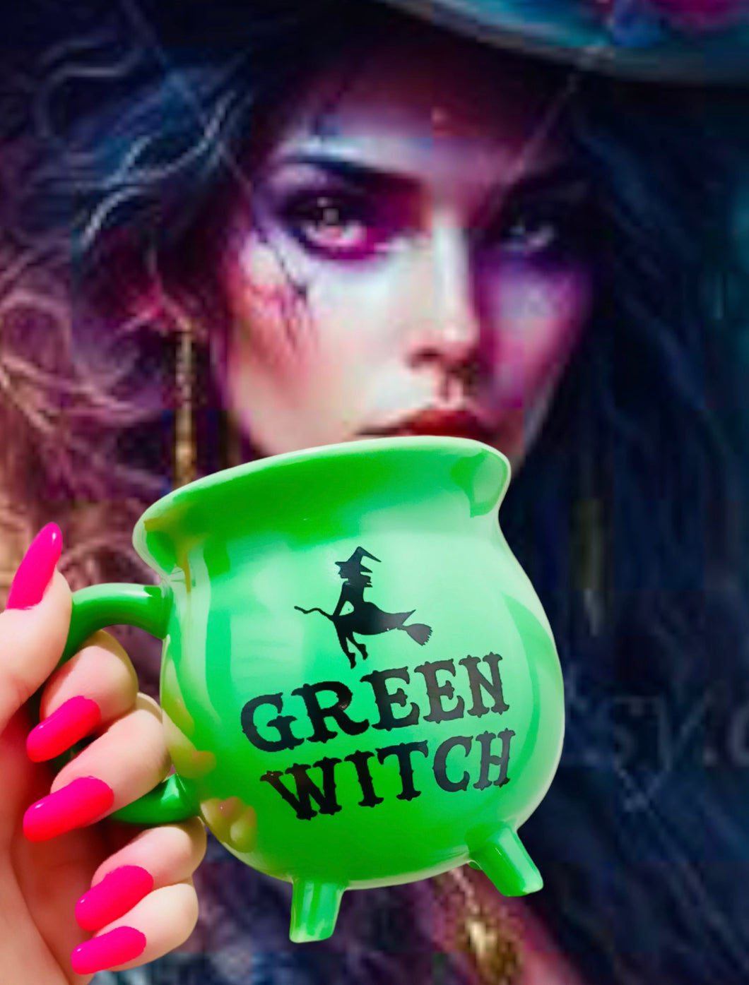 Green Witch Cauldron Mug