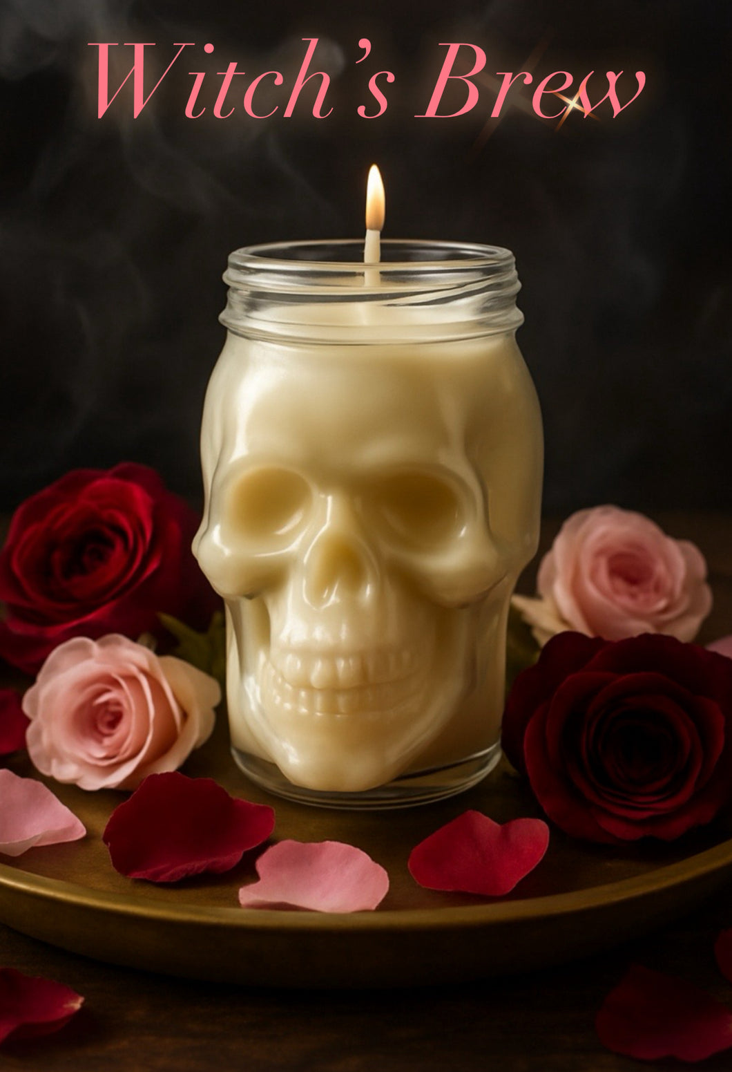 Witch’s Brew Prosperity Fixed Candle In Glass Skull