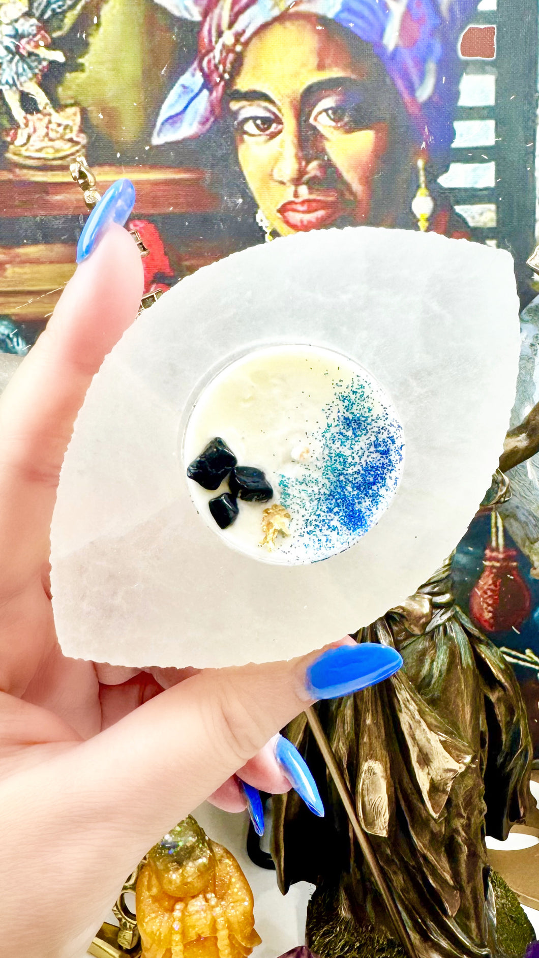 Selenite Evil Eye