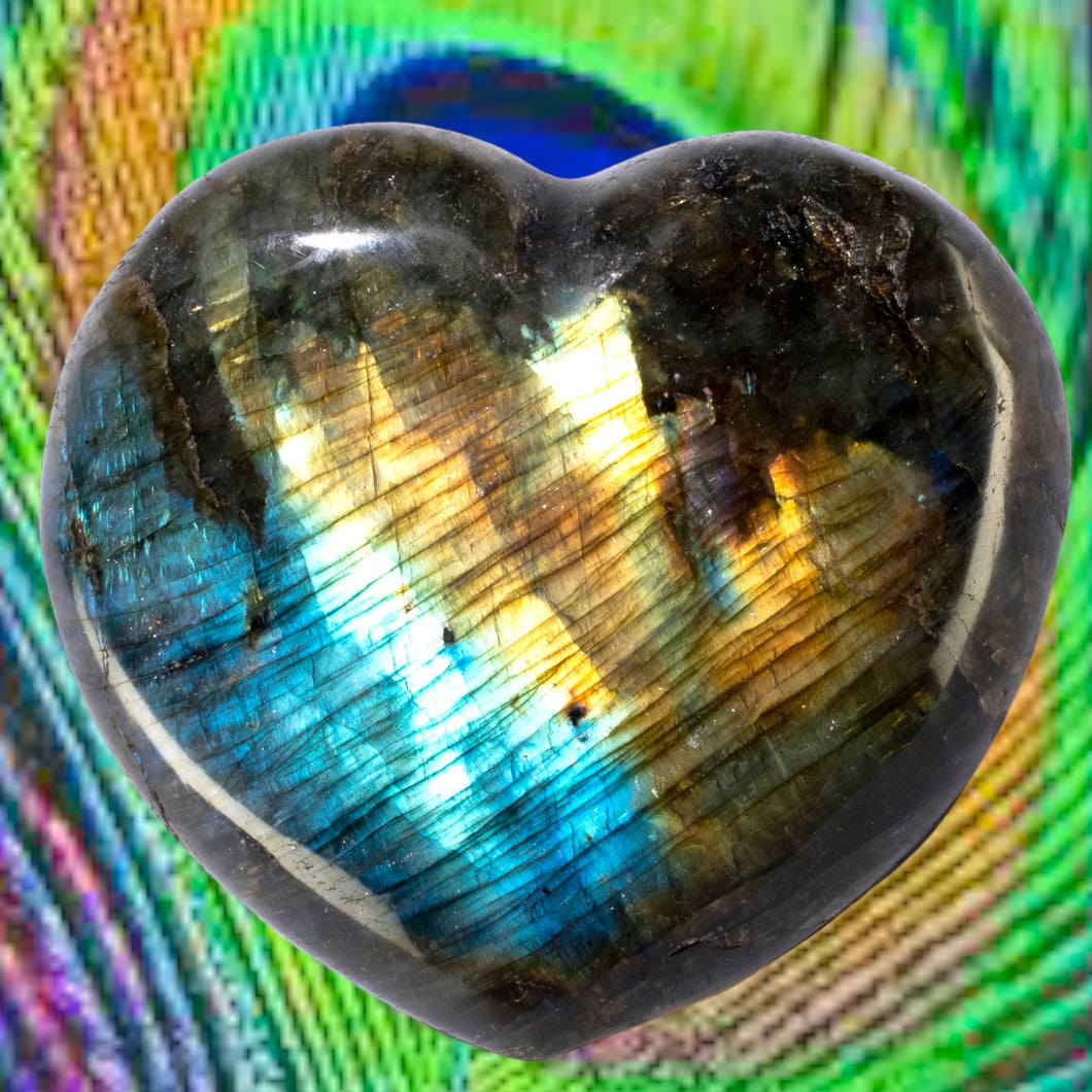 Labrodorite Heart