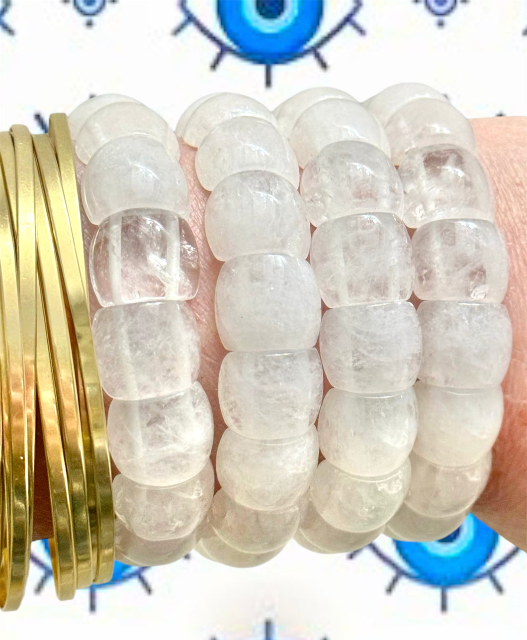 Clear Quartz Oval Faceted Bracelet