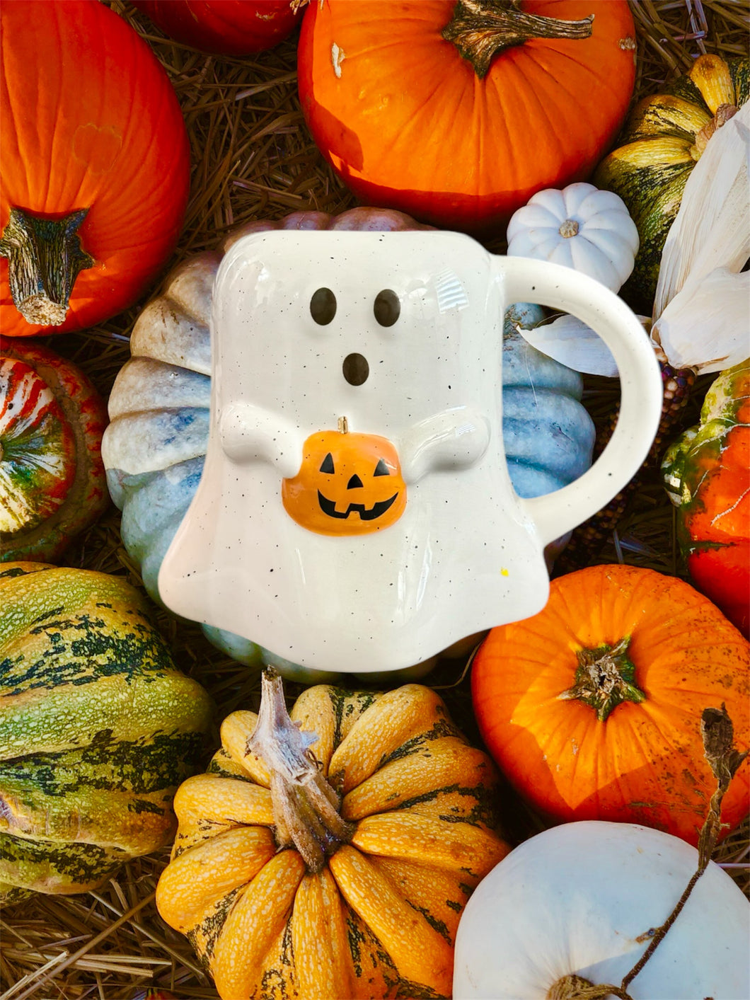 Ghost With Pumpkin Mug