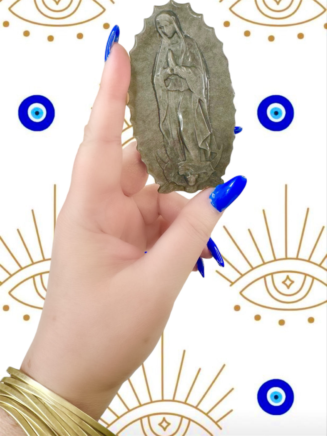 Virgin Mary Silver Sheen Obsidian