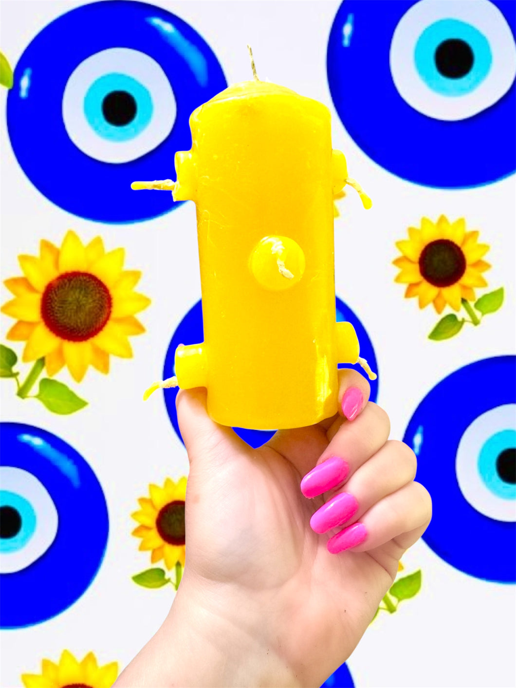 7 Wick Yellow Candle