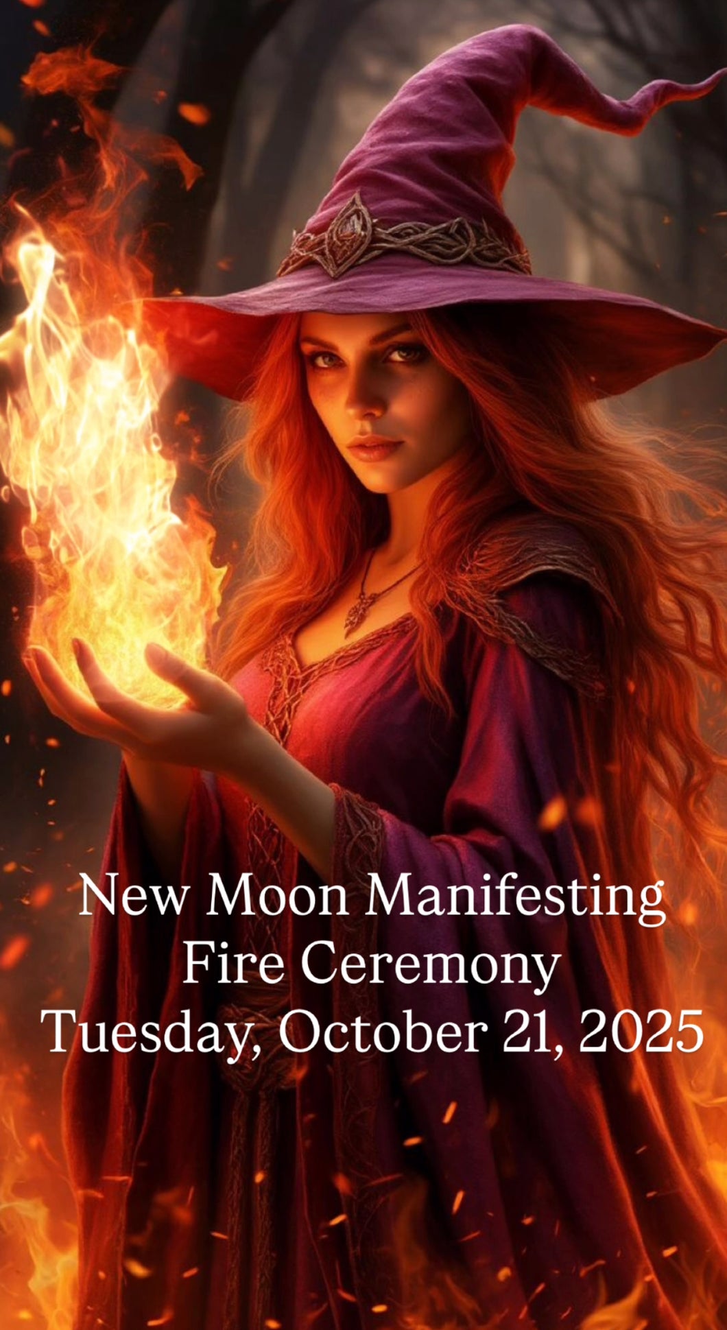 New Moon Manifesting Fire Ceremony Tuesday October 21, 2025