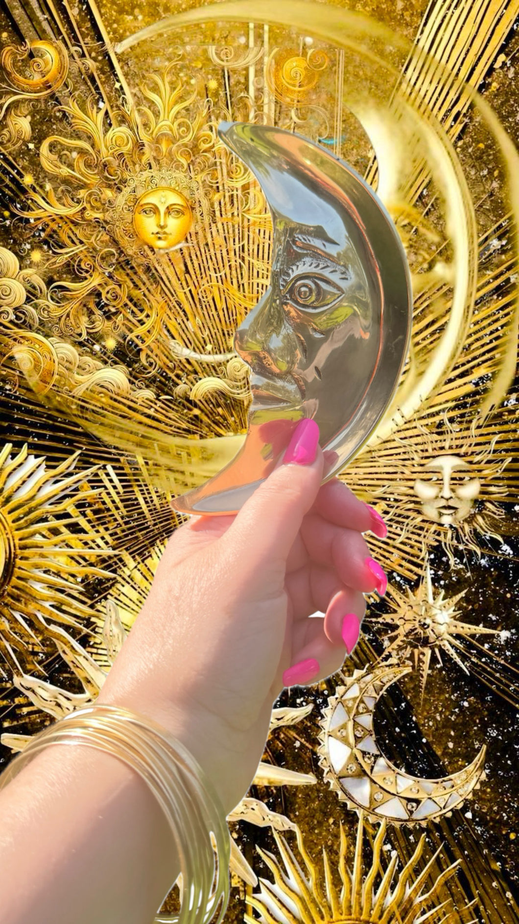 Brass Crescent Moon Tray