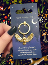 Load image into Gallery viewer, Gold Owl Keyring
