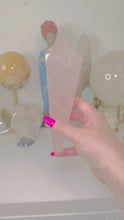 Load and play video in Gallery viewer, Extra Large Rose Quartz Scepter Wand
