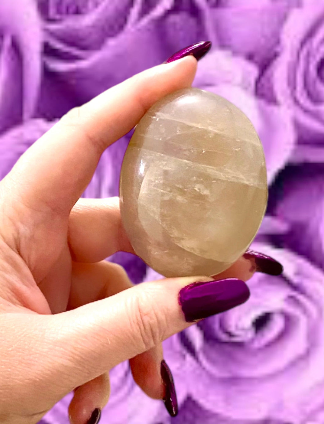 Lavender Rose Quartz Palm Stone