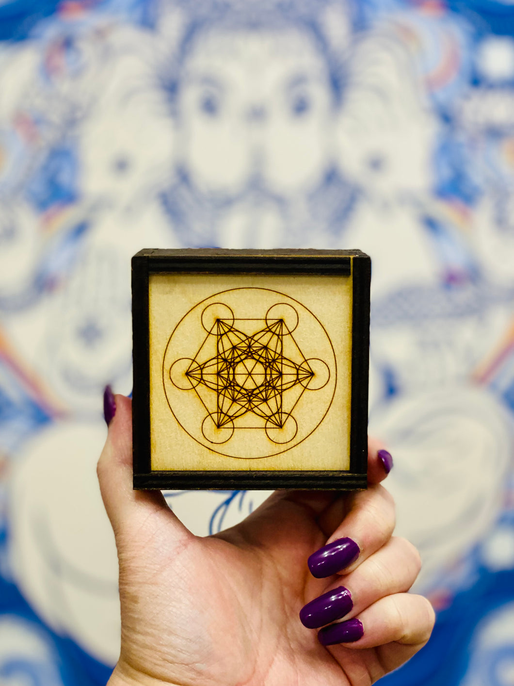 Metatron’s Cube Wood Grid Box